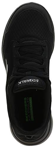 Skechers Go Walk 5 Qualify, Zapatillas Hombre, Black (Black Textile/Synthetic/Black Trim BBK), 42 EU