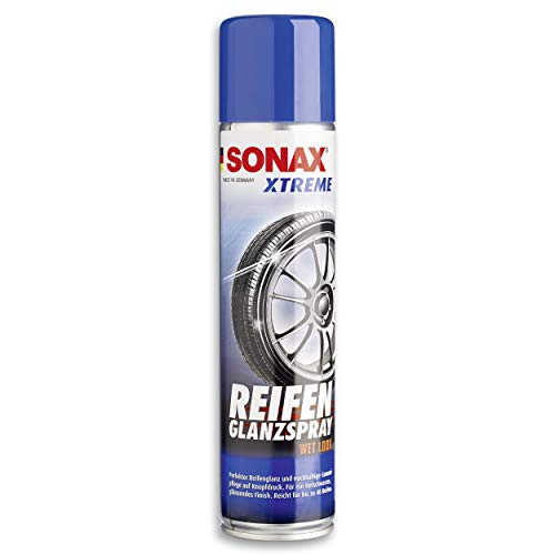 SONAX XTREME Spray para brillo de neumáticos Wet Look (400 ml) apropiado para todos los tipos de neumáticos | N.° 02353000-544