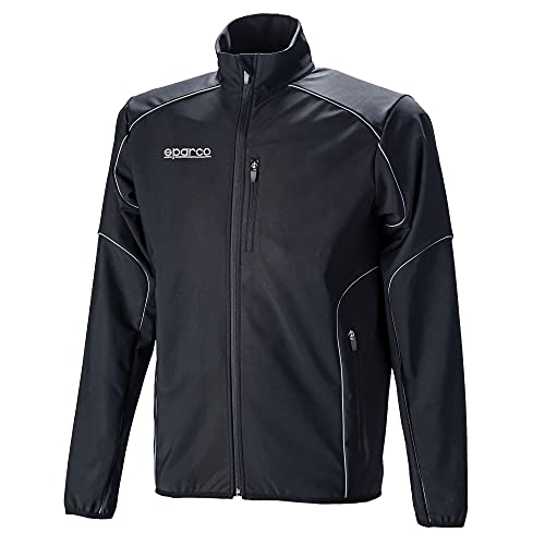 Sparco Seattle Chaqueta Soft Shell Negro T S, Unisex Adulto