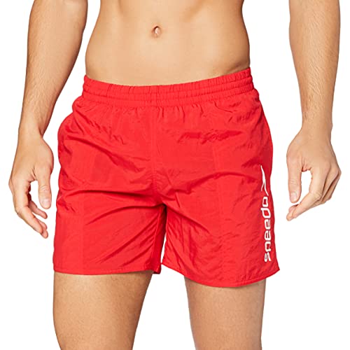 Speedo Scope - Bañador de natación para hombre, color rojo/blanco, talla M