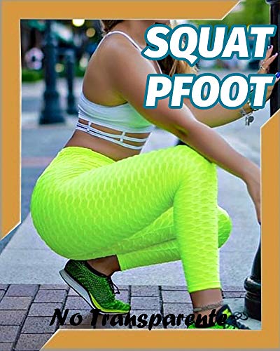 STARBILD Leggings de Fitness Mallas Pántalones Largos Deportivos Cintura Alta Elástico Control de Barriga para Mujer Yoga Gimnasio #Booty-Amarillo Brillante M