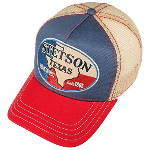 Stetson Gorra JBS-Bear Trucker Hombre - de Malla Beisbol Snapback Cap Snapback, con Visera Verano/Invierno - Talla única Beige