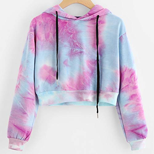 Sudadera Mujer con Capucha 2020 Tie-Dye Estampado Originals - Chica de Moda Suéter Otoño e Invierno Manga Larga - Vibrante Abrigos para Niñas y Mujeres