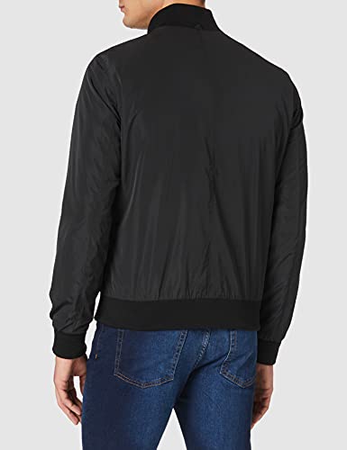 Superdry Studio Harrington Chaqueta, Negro, L para Hombre