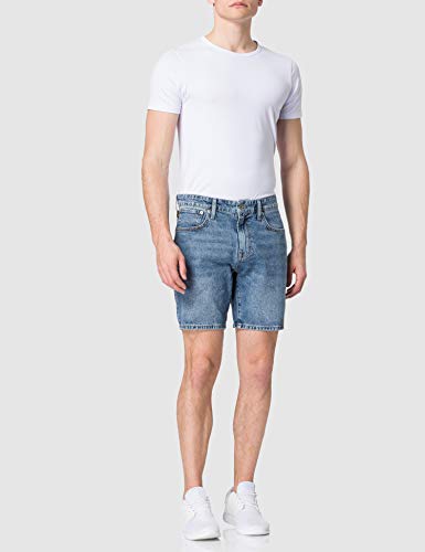 Superdry Taper Short Pantalones Cortos, Kingman Light Blue Stone, 32 para Hombre