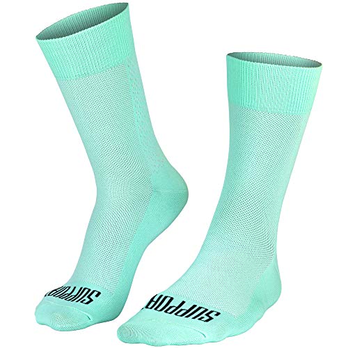 Support, calcetines de ciclismo para hombre, superligeros, tecnología transpirable, de fibra antideslizante, unisex, accesorios de ciclismo, senderismo, escalada color azul, 8-9 UK / 42-44 EU