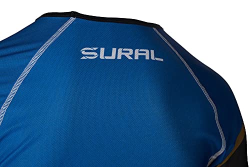 SURAL - Camiseta M/C Running RT-03802200 - Negro - Azul, S