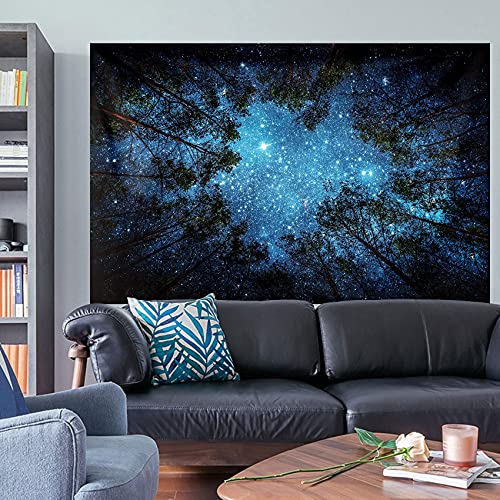 Tapiz de árbol de bosque tapiz para colgar en la pared tapiz de ropa de cama pintura al óleo paisaje de la naturaleza manta de playa para dormitorio sala de estar dormitorio 230x180cm