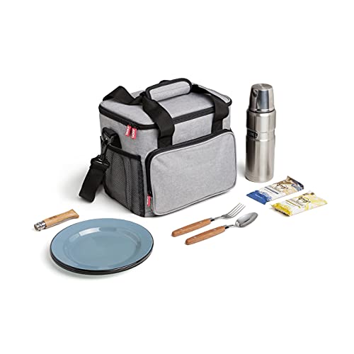 Tatay Urban Food Picnic - Bolsa Térmica Porta Alimentos 11L Hermética, Triple Capa Aislante, Flexible y 100% Estanco. Color Denim Grey, 28.5 x 21 x 24 cm