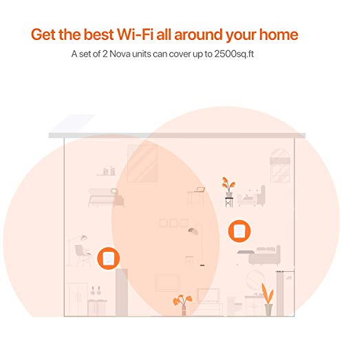 Tenda MW5 Nova - Sistema Mesh WiFi para Todo el Hogar (Paquete de 2, Cobertura de Doble Banda de hasta 300 m², MU-MIMO, Control Parental, Funciona con Alexa)