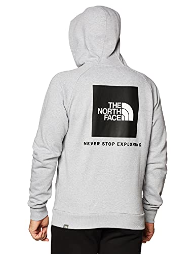 The North Face de los Hombres Raglan Red Box Sudadera con Capucha, Gris, M