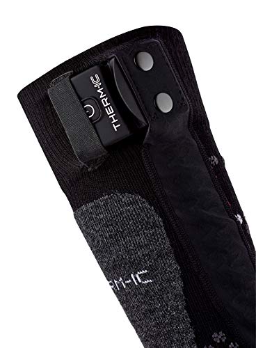 Therm-ic Powersocks Set Heat Uni + S-Pack 1400 Bluetooth, Heated Socks Unisex Adulto, Unisex Adulto, T45-9202-400, Negro, M:39-41