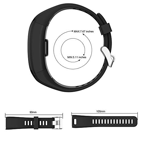 TOPsic Garmin Vivosmart HR Correa, Accesorios Banda de Reloj de Silicona Suave Ajustable Reemplazo diseñado para Garmin Vivosmart HR Smart Sport Reloj (no rastreador)