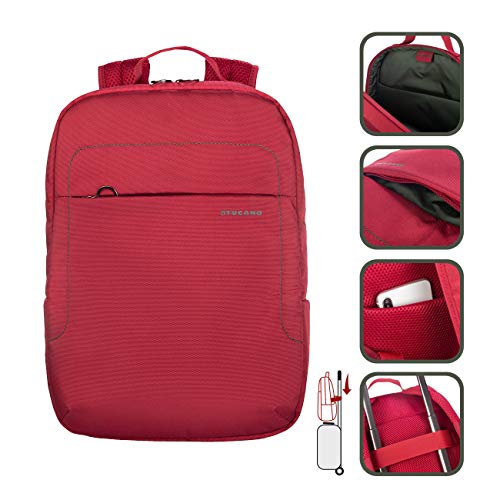 Tucano-Lup Mochila en tejido técnico para portátiles de 13,3"/14", MacBook Air/Pro 13" y MacBook Pro 14". Bolsillo interior acolchado para el portátil, la tableta o el iPad