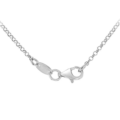 Tuscany Silver Collar Cadena Mujer Plata Plata Fina 925 circonita Redonda - 8.19.7474