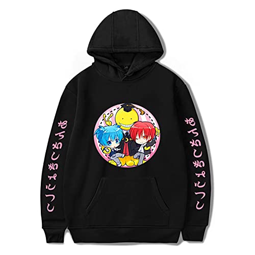 UBUB Sudadera con Capucha Clásica De Anime Assassination Classroom para Hombre/Mujer, Jersey Cálido De Invierno, Sudadera con Gráfico De Dibujos Animados, Prendas De Vestir Harajuku Unisex