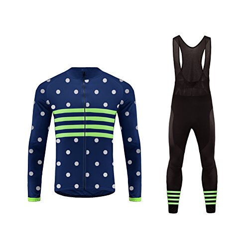 UGLY FROG Invierno Traje Ciclismo Hombre Conjunto Ropa Bicicleta Maillot MTB Manga Larga+ Pantalones de Acolchado 3D Cómodo Respirable Secado Warm - Ropa Deportivo para Bicicleta de Montaña