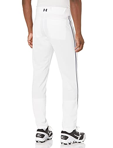 Under Armour Pantalones de béisbol para Hombre Utility con Ribetes relajados, Hombre, Pantalones, 1317259, Blanco (102)/Azul Marino Medianoche, S