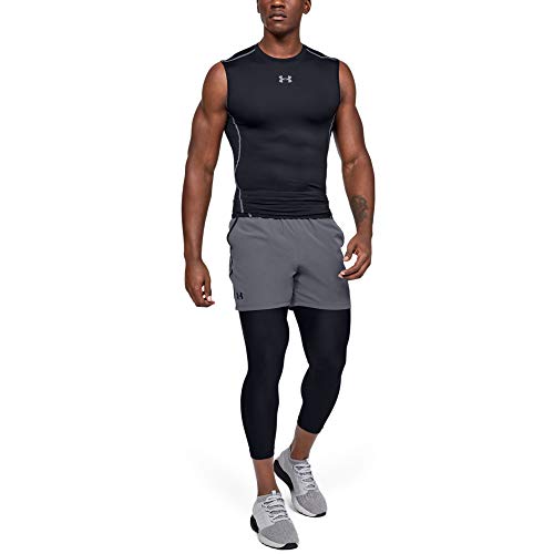 Under Armour UA HeatGear ARMOUR Sleeveless, Camiseta Sin Mangas Hombre, Negro (Black/Steel 001), L