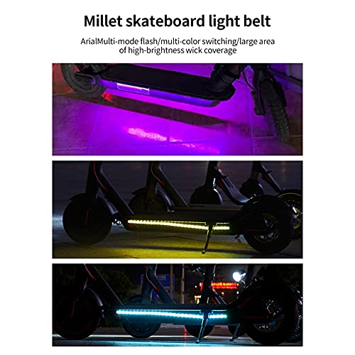 UNISOPH Scooter Lanterna, Tira de Linterna LED para Scooter eléctrico, luz de decoración de Seguridad Impermeable Plegable para Xiaomi M365