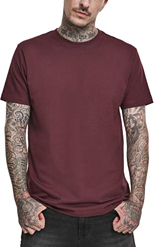 Urban Classics Basic Tee Camiseta para Hombre, Rojo (redwine 02243), L