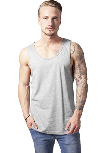 Urban Classics Jersey Big Tank Top Camisa, Gris (H.Grey), XL para Hombre