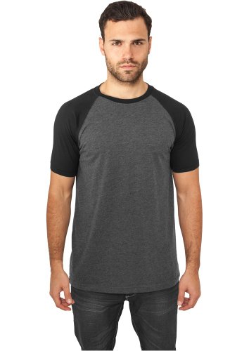 Urban Classics Raglan Contrast tee Camiseta, Mehrfarbig (cha/blk 314), S para Hombre