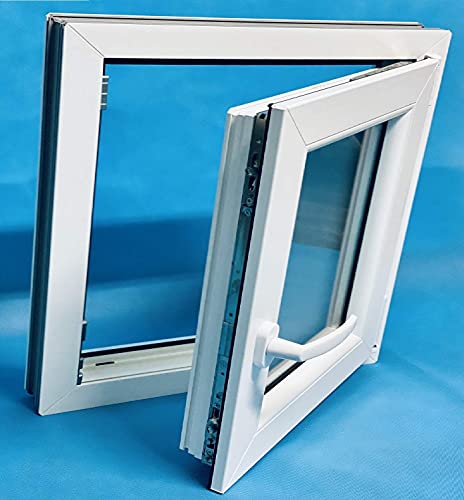 (V21M) Ventana Pvc 600x600 Derecha Oscilobatiente Practicable Mate