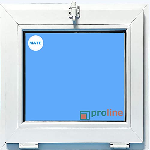 (V71M) VENTANA PVC BLANCA 500x500 ABATIBLE (GOLPETE) VIDRIO MATE CLIMALIT CARGLASS