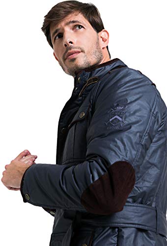 valecuatro Chaqueta Clasica de Invierno para Hombre, Abrigo Tipo Husky Encerado