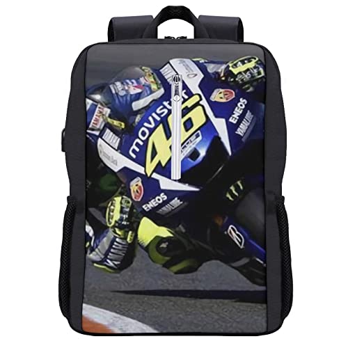 Valentino Rossi clásica mochila básica de viaje para la escuela resistente al agua Bookbag