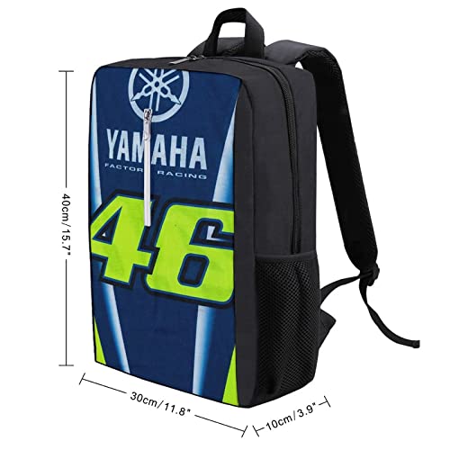 Valentino Rossi - Mochila de viaje para computadora universitaria con puerto de carga USB