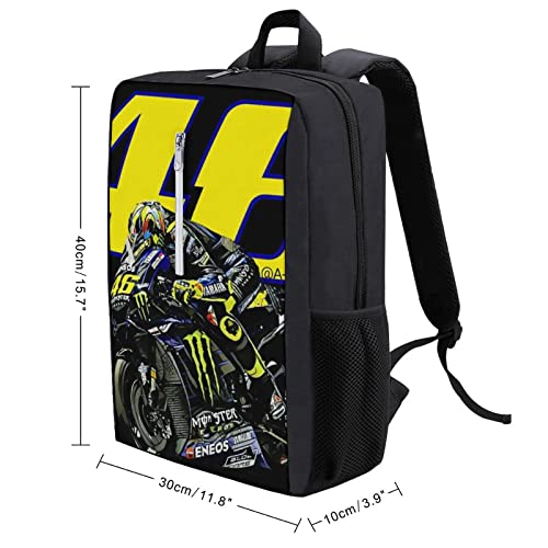 Valentino Rossi - Mochila para ordenador portátil para mujer, 15,7 pulgadas, para viajes, trabajo, impermeable,