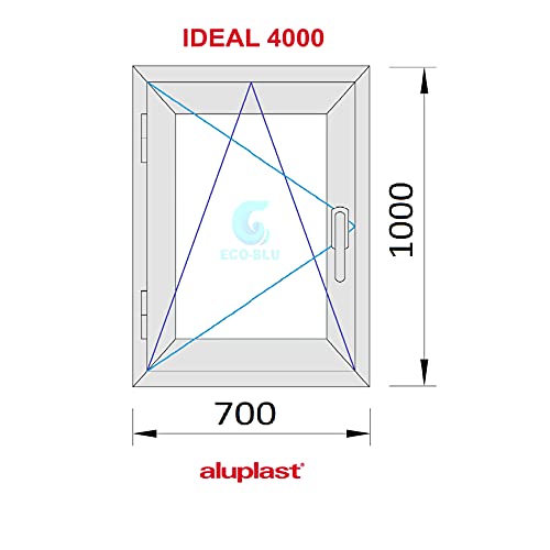 Ventana Pvc 700x1000 oscilobatiente apertura Iquierda 1h