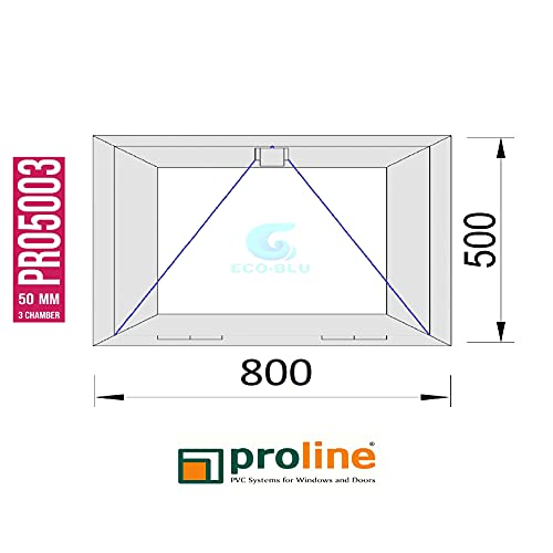 Ventana Pvc 800x500 Abatible (Golpete) Climalit Mate