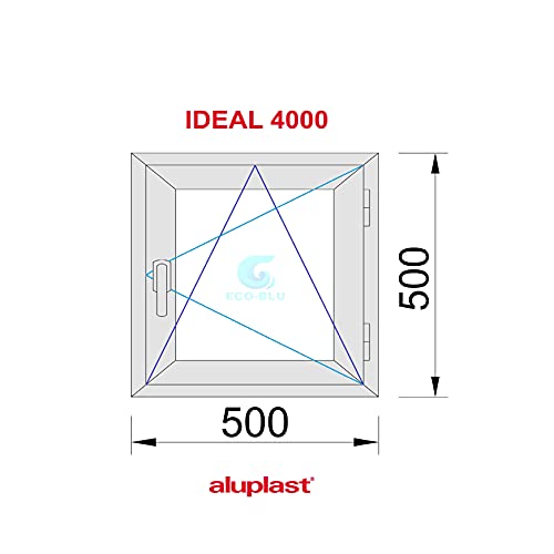 Ventana Pvc Baño 500x500 Oscilobatiente Derecha Climalit Mate