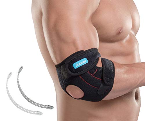 Vintree Codera Deportivas Codera Tendinitis con Estabilizadores Dobles de Resortes Codo Golf Ajustable Codo Tenista Compresión de Codo para Esguince Artritis Codera Epicondilitis Alivio del Dolor