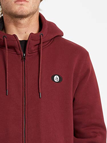 Volcom Sngl STN Lined Sudadera con Cremallera, Hombre, Port, XS