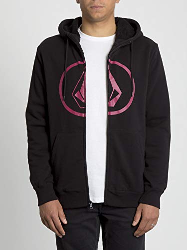 Volcom Stone Lined Zip Sudadera, Hombre, Black, M