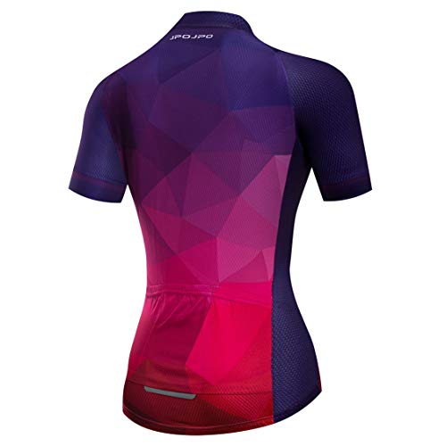 Weimostar Maillot de ciclismo o de montaña para mujer con cremallera, de manga corta