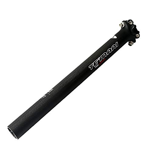 WENYOG Tija Suspension MTB Cabeza Recta 0 Grado de Asiento del Tubo de Fibra de Carbono de montaña Bicicleta de Carretera Seatpost 25.4/27.2 (Color : 31.6 * 350MM)