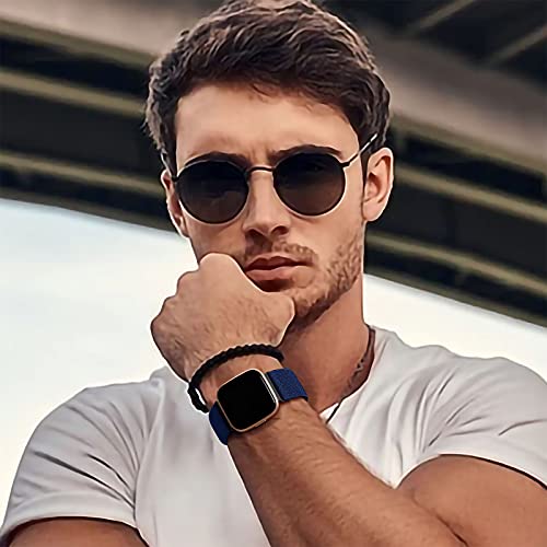 Wepro Correas Compatible con Fitbit Versa 2/Correa Fitbit Versa/Versa Lite, Correas Fitbit Versa para Mujeres y Hombres, Correas de ​Reemplazo de ​Moda de Nailon ​Ajustable Elástico, Azul