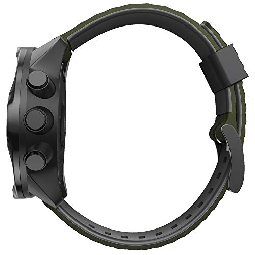 WIIKAI Pulsera de Repuesto Compatible para suunto 7/9/9 baro/Spartan Sport/D5 Silicona Reloj de Pulsera,