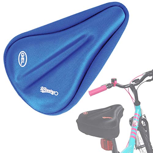 WINNINGO niño Bicicleta Gel sillín para Bicicleta de Asiento Funda de cojín más cómodo pequeño para niños (Azul)