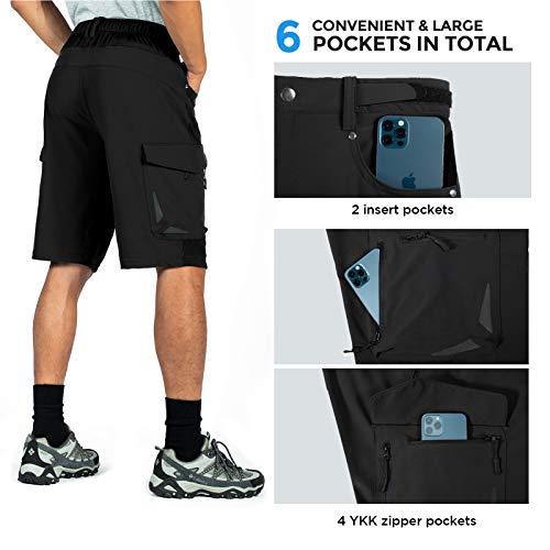 XKTTAC Pantalones Cortos de MTB para Hombre con Almohadilla de Asiento 3D de Secado Rápido para Bicicleta de Montaña Elasticidad Transpirable，Calzoncillos de Ciclismo（Negro+Calzoncillos, M）