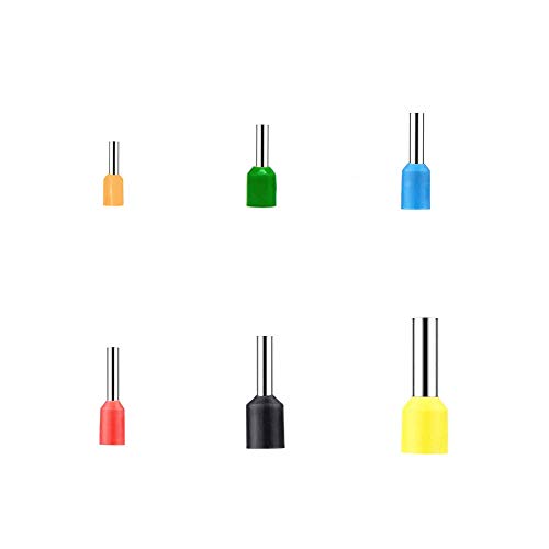 AERZETIX: Juego de 50 - Punteras para cables eléctrico - Aislado - en cobre  - 2.5mm² - 8mm - Color azul - para crimpar C43788