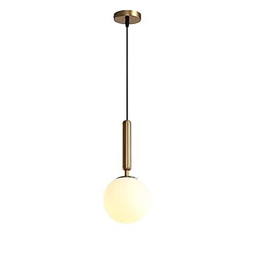 YMGTEGLH Luz de Techo, Lámpara Pendiente de la Luz de la Lámpara de Techo Luz Pendiente Moderna Simple Ing Fixture Fixture Cepillado Latón, para la Cocina Comedor Salón Foyer/Brass/1 S