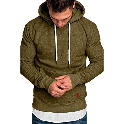 Yvelands Sudadera Informal con Capucha y Cremallera Completa para Hombre