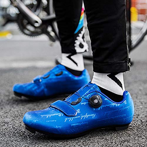 Zapatilla de Ciclismo Hombre para Carretera y Montaña Zapatilla de Ciclismo Hombre, Zapatos de Bicicleta de Carretera Antideslizante Transpirable Calzado de Ciclismo y Senderismo Interior Zapatil