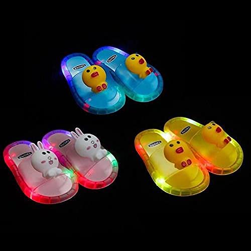 Zapatillas De Casa para Mujer Cerradas,Zapatillas Luminosas Led, Zapatos Delgados para BebéS, Sandalias Sonrientes De Girasol Y Zapatillas para NiñOs, Zapatillas De Playa De Noche Sin Deslizamiento S